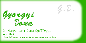 gyorgyi doma business card